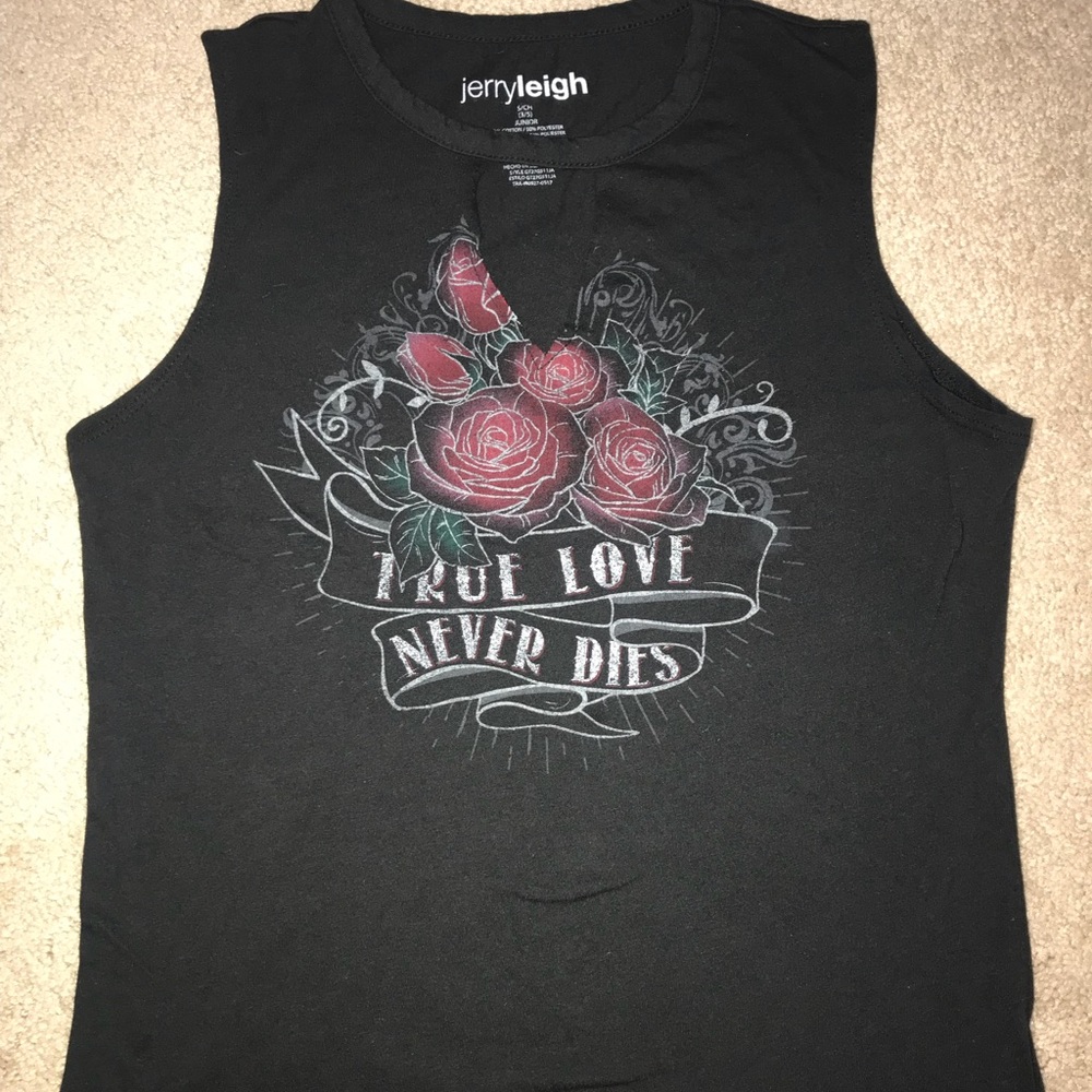 Black muscle style tank top